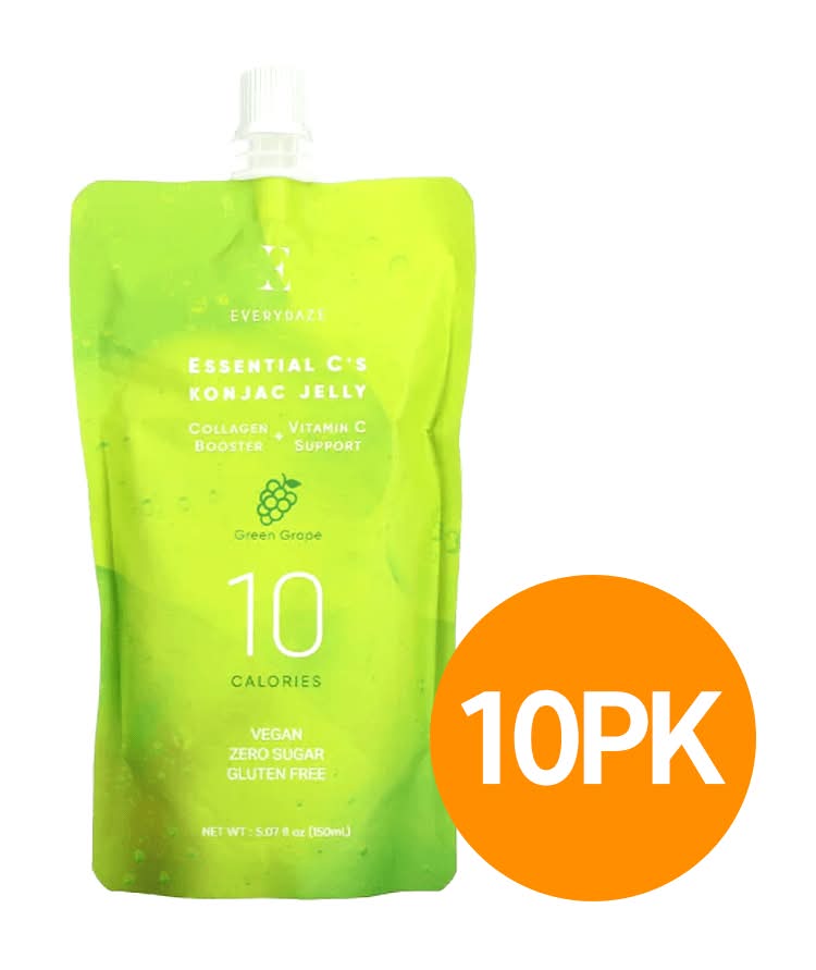Everydaze Collagen Vitamin C Konjac Jelly, Green Grape (0.5 fl oz, 10 ct)