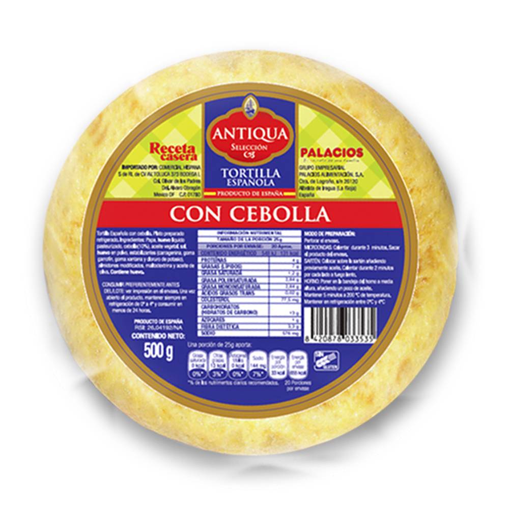 Antiqua tortilla española con cebolla