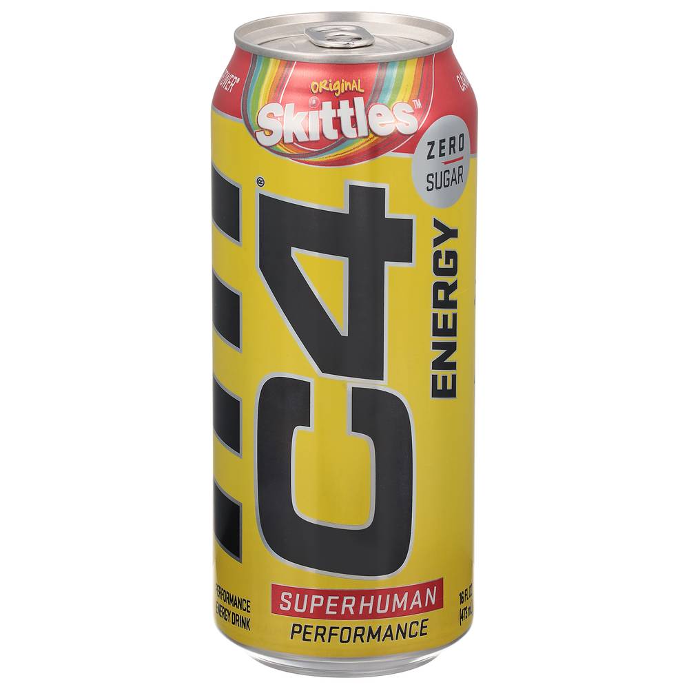 C4 Zero Sugar Original Skittles Energy Drink (16 fl oz)