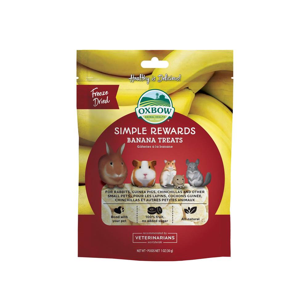 Oxbow Simple Rewards Freeze Dried Small Pet Treats - Banana (Flavor: Banana, Color: Assorted, Size: 1 Oz)