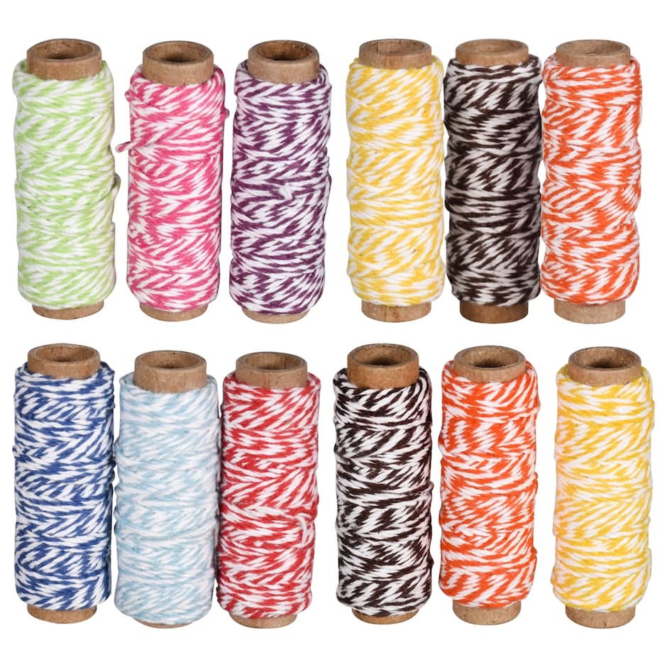 Crafters Square Colorful Baker's Twine, 3-Roll Packs