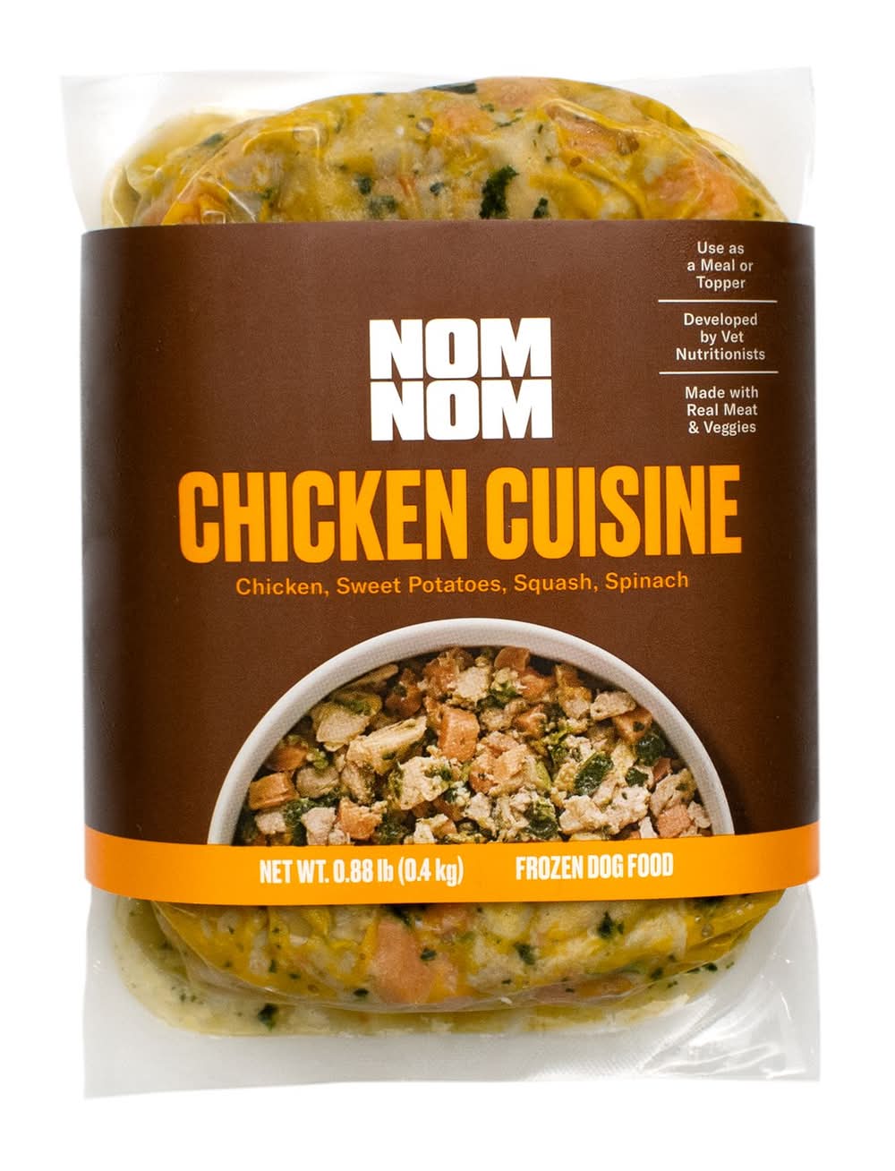 NOM NOM All Life Stages Frozen Dog Food - Chicken (Flavor: Chicken, Size: 0.88 Lb)