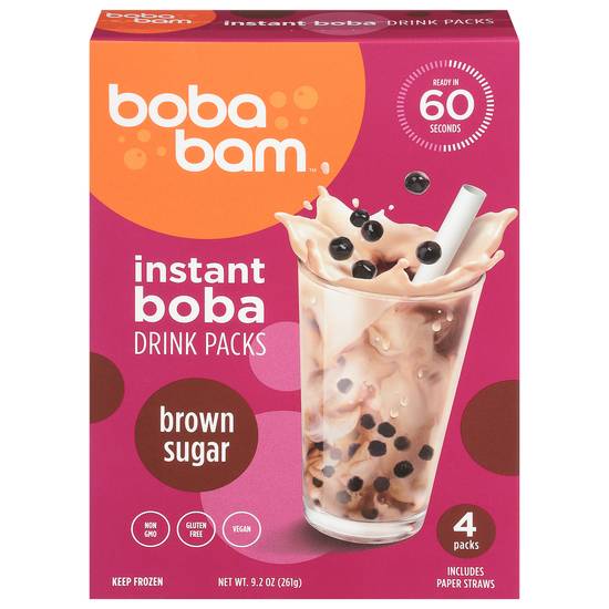 Boba Bam Instant Boba Drink packs (brown sugar)