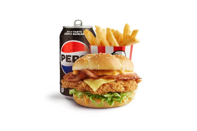 Zinger® Bacon & Cheese Burger Combo