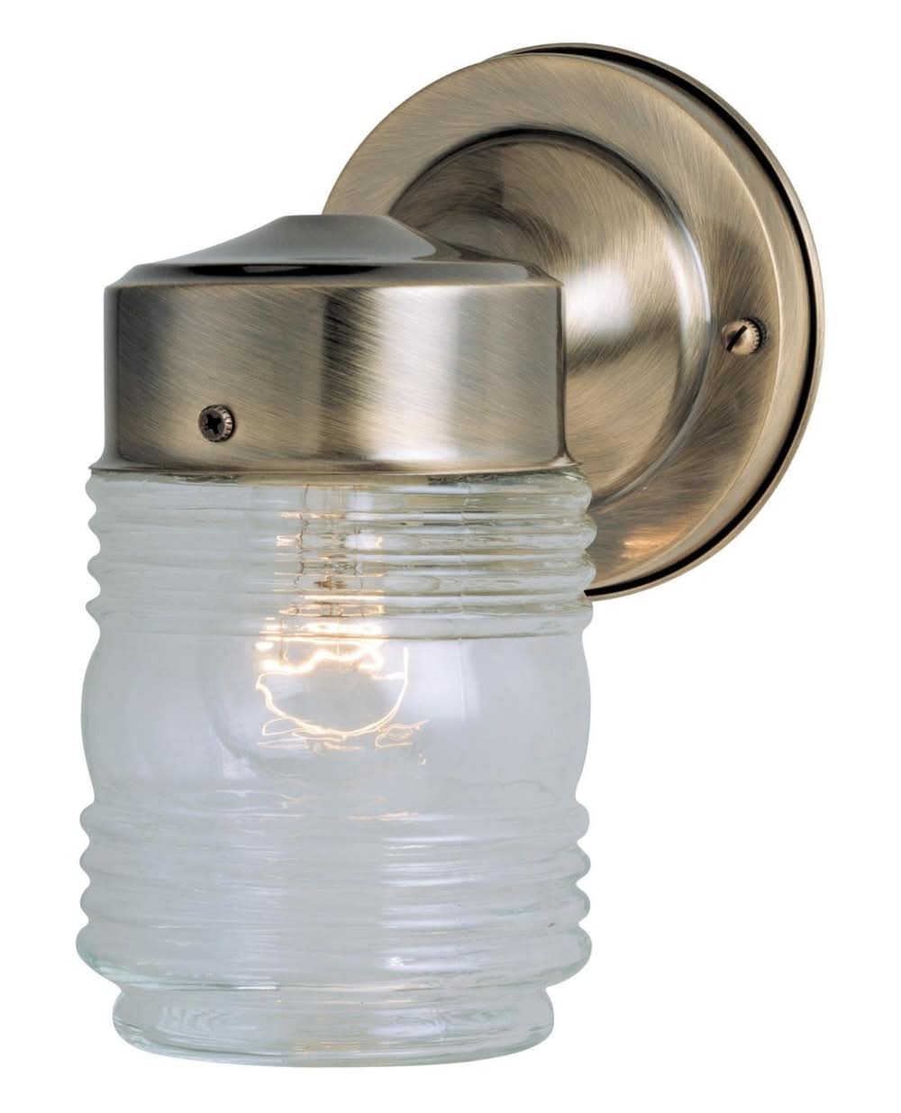 Westinghouse 1-Light Antique Brass Clear Wall Sconce