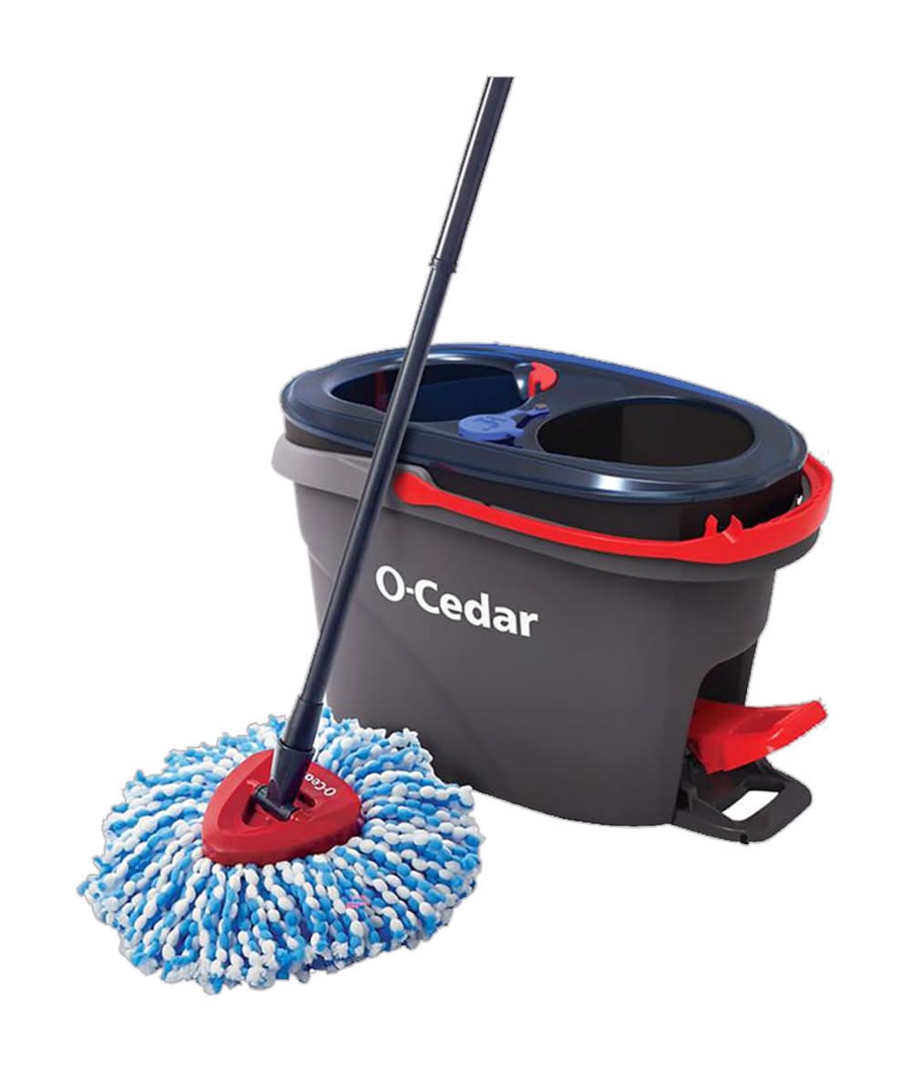 O-Cedar Easywring Rinse Clean 12 In. W Spin Mop With Bucket