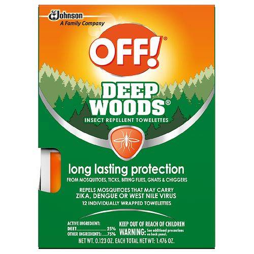 Deep Woods Off! Insect Repellent Towelettes - 12.0 ea