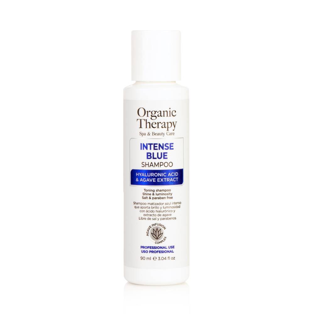 Organic Therapy · Shampoo matizador azul intenso travel size (90 ml)