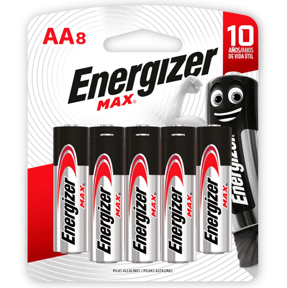 Energizer · Max pilas alcalinas aa (8 un)