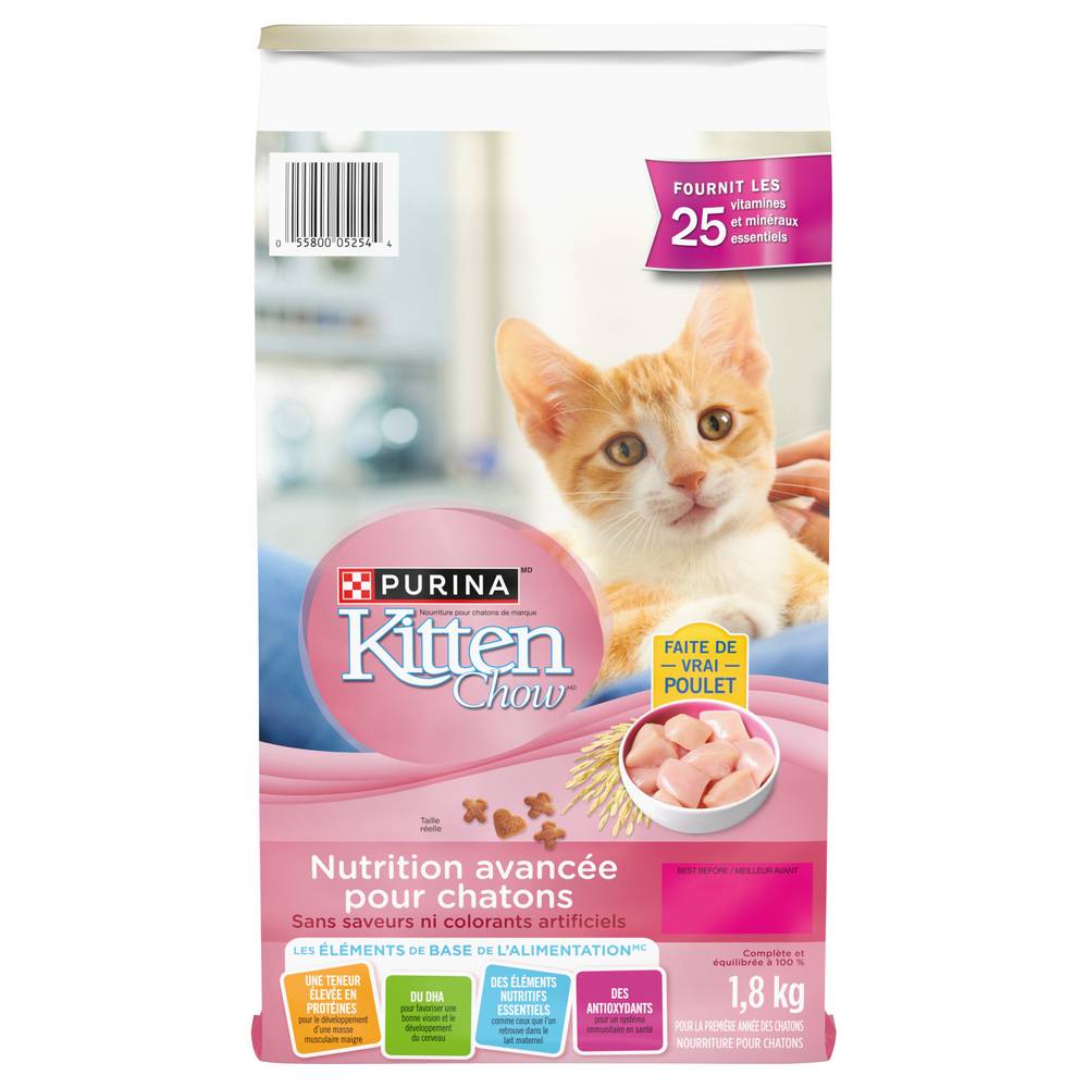 Purina Kitten Chow Advanced Nutrition For Kitten's First Year Kitten Food (1.8 kg)