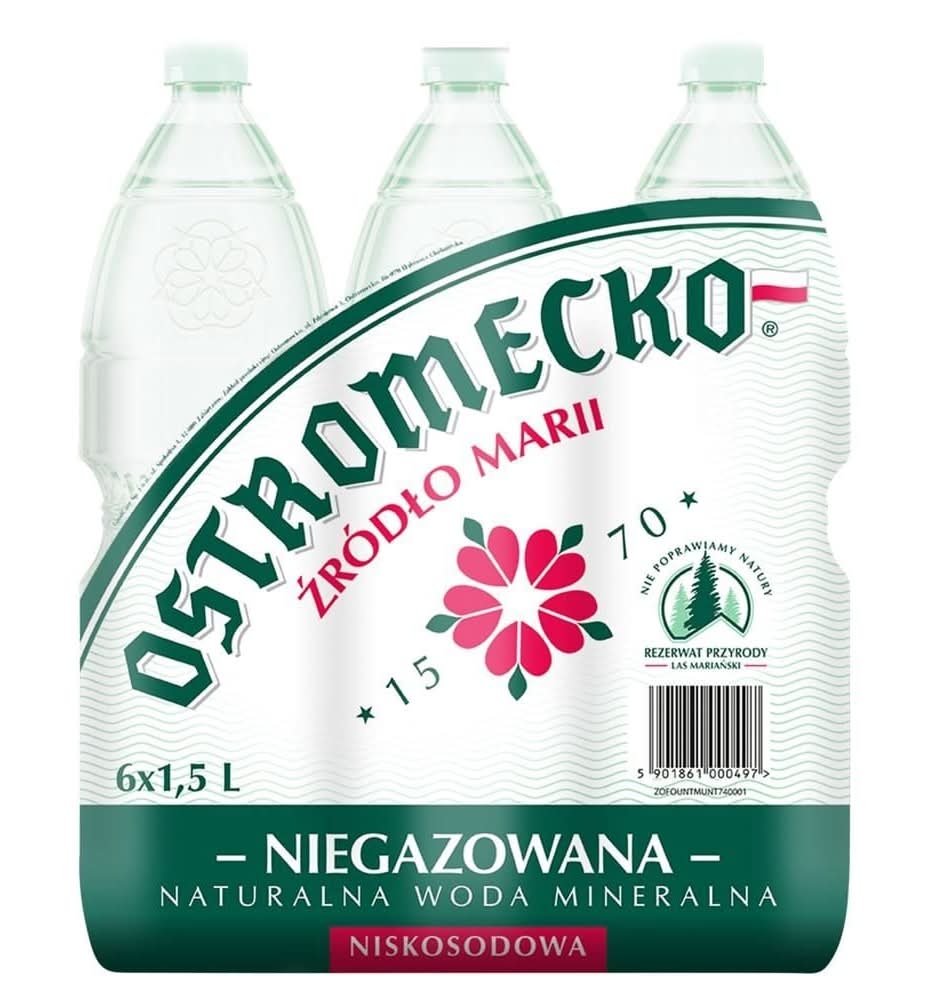 Ostromecko Naturalna woda mineralna niegazowana 6 x 1,5 l
