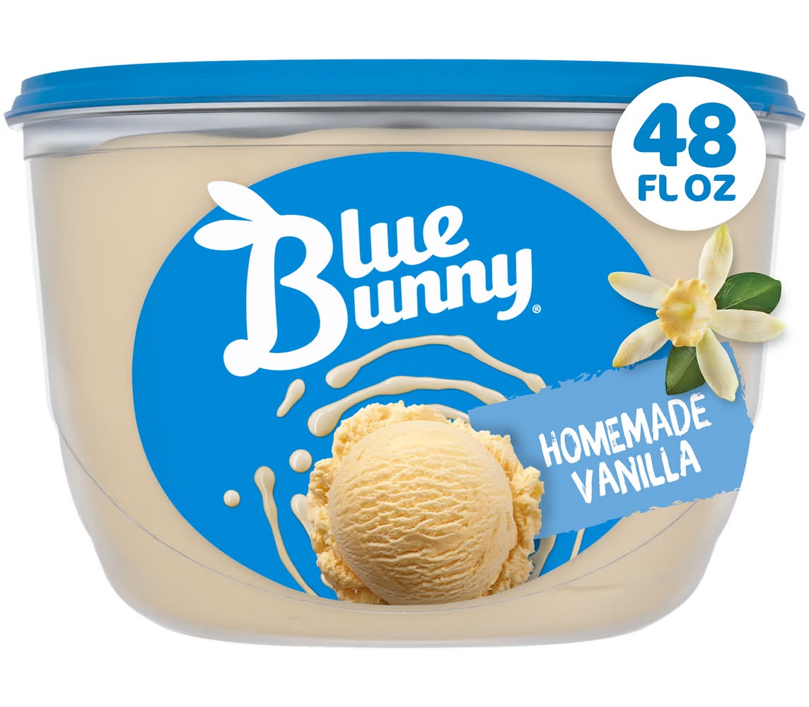 Blue Bunny Premium Homemade Ice Cream, Vanilla (48 fl oz)