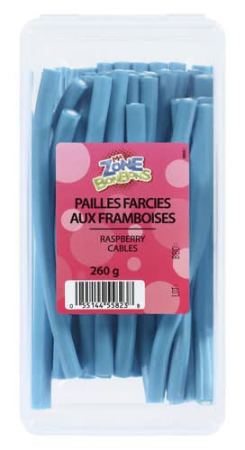 Les aliments johnvince bonbons pailles farcies - stuffed straw candy (framboise)