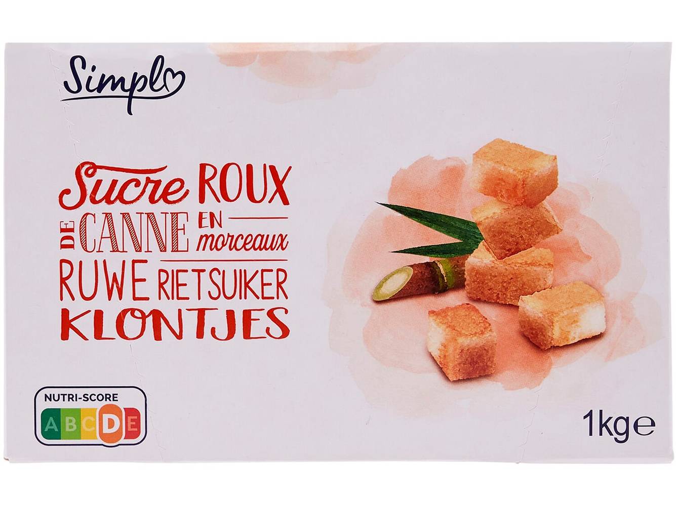 Simpl - Sucre de canne en morceaux (1kg)