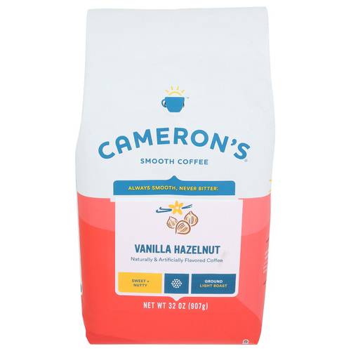 Cameron's Coffee Vanilla Hazelnut Ground Light Roast Coffee