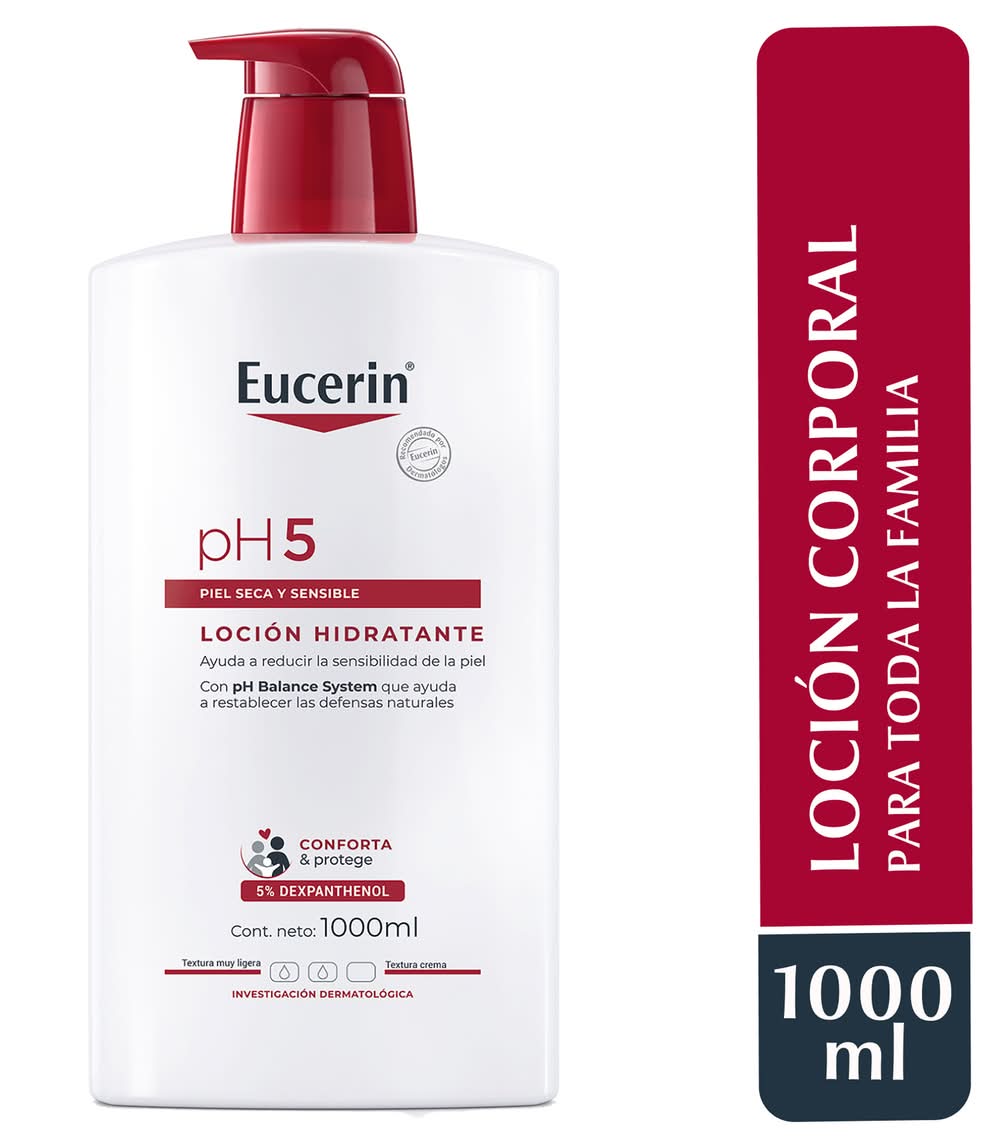 Eucerin · Ph5 loción hidratante corporal para piel seca y sensible (1 L)