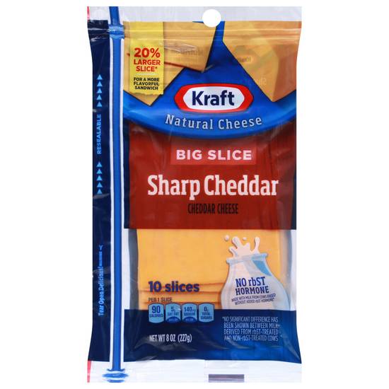 Kraft Sharp Cheddar Cheese Slices (10 ct)