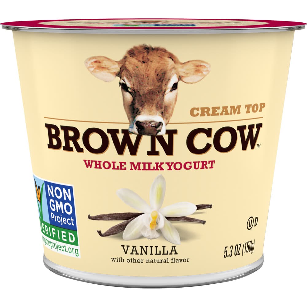 Brown Cow Vanilla Flavored Whole Milk Yogurt (5.3 oz)