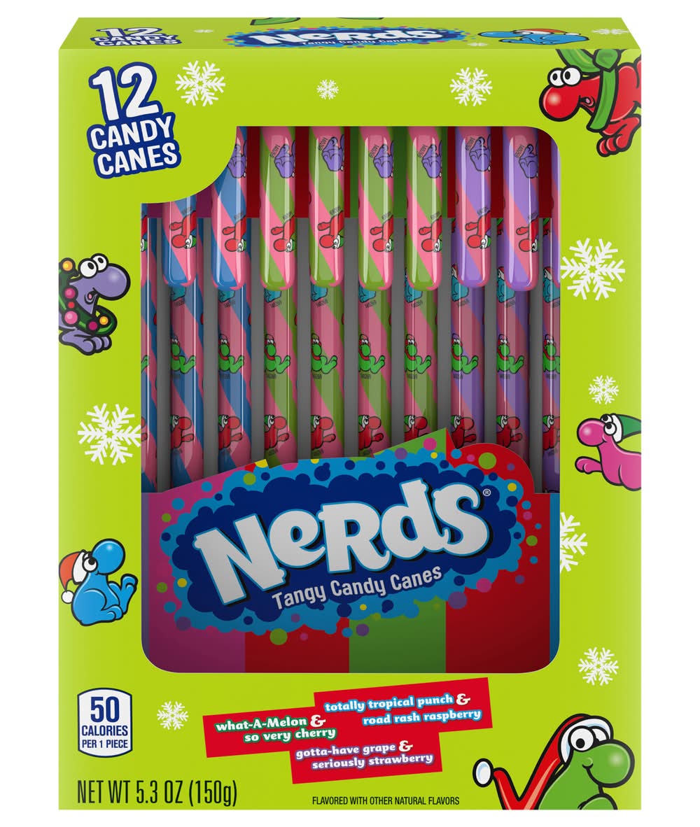Nerds Tangy Candy Canes (5.3 oz, 12 ct)