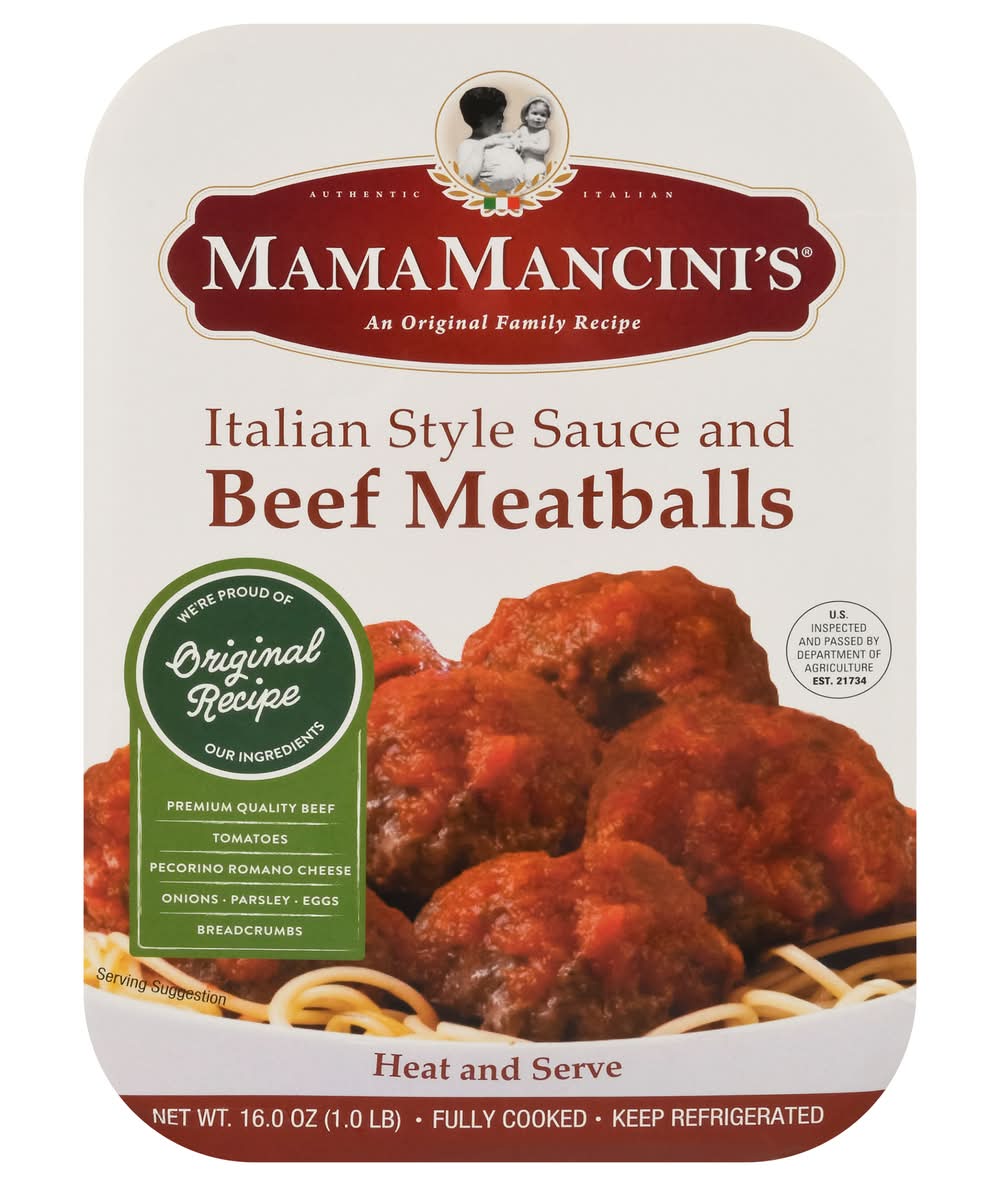 Mama Mancini's Italian Style Sauce & Beef Meatballs (16 oz)