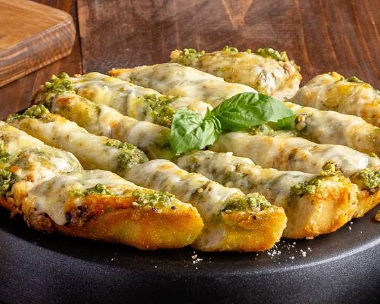 Cheesy Pesto Garlic Bread