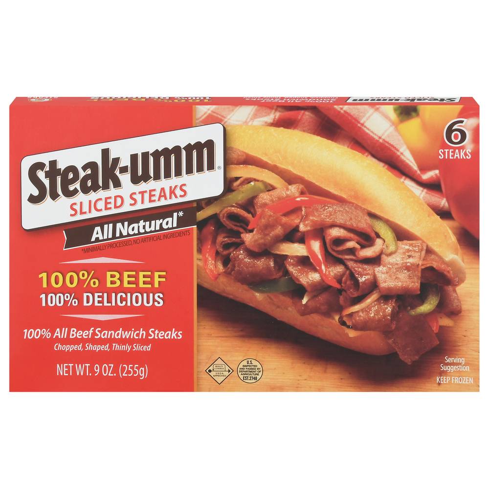 Steak-Umm Sliced Beef Sandwich Steaks (6 ct)