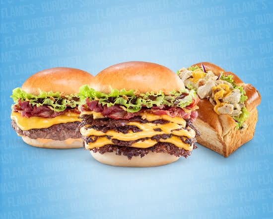 Big flame burger
