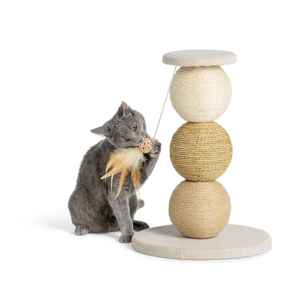 Whisker City Three Ball Cat Scratching Post