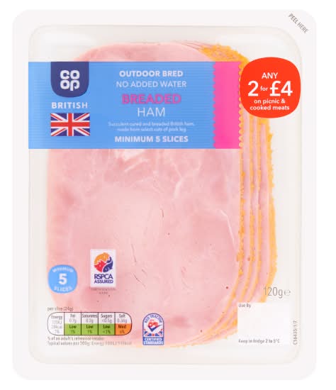 Co-op British Breaded Ham (120g)