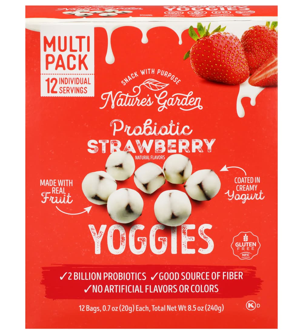 Nature's Garden Probiotic Yoggies, Strawberry (12 x 0.7 oz)