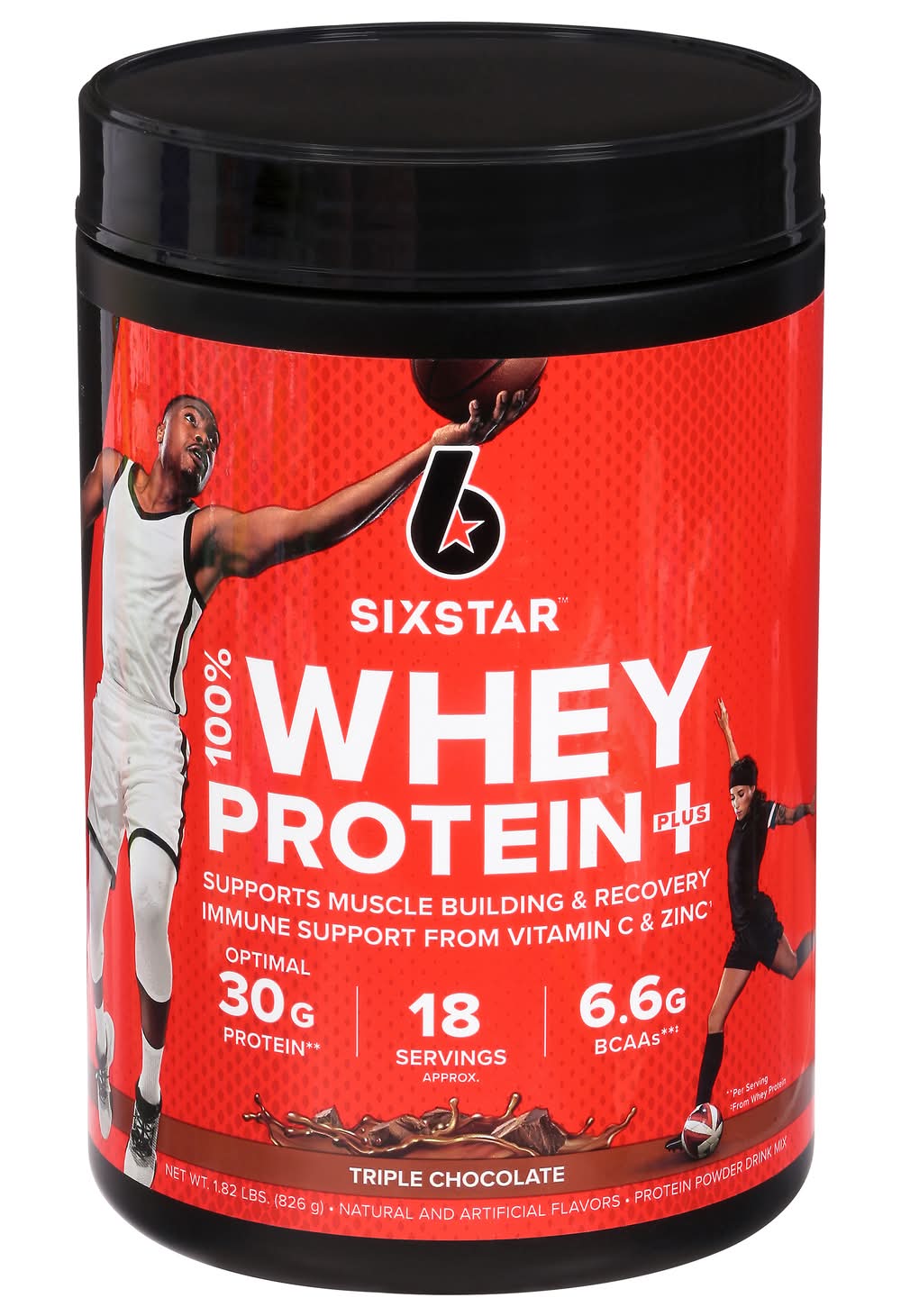 SixStar 100 % Triple Chocolate Whey Protein Powder (1.8 lbs)