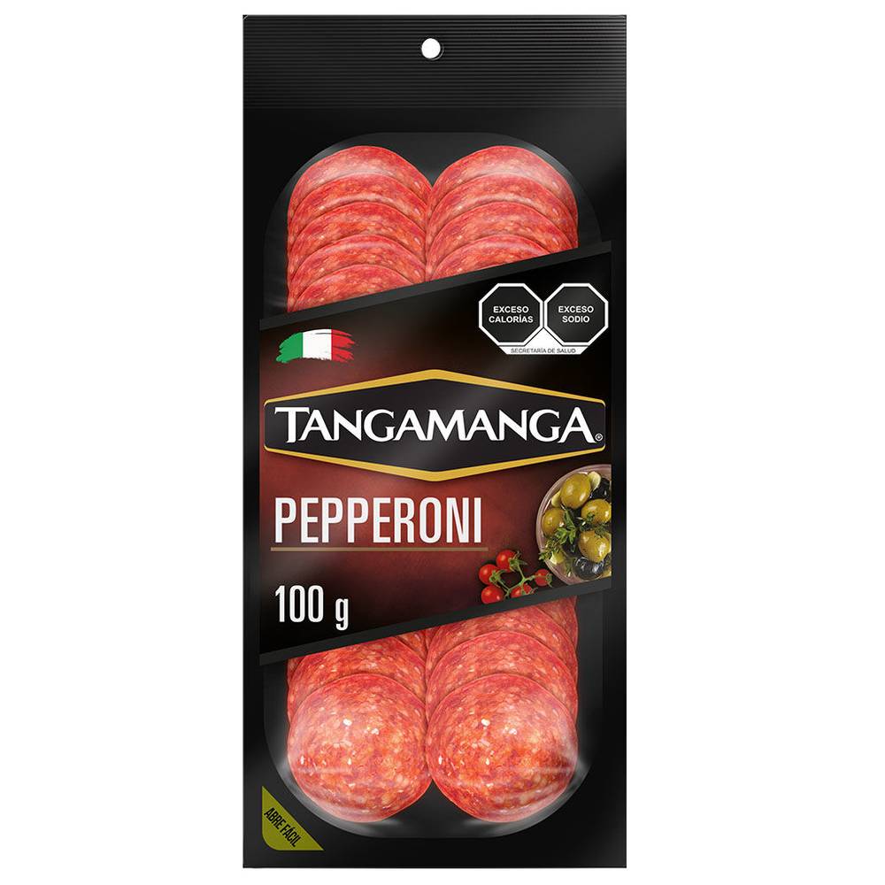 Tangamanga pepperoni rebanado (al vacío 100 g)