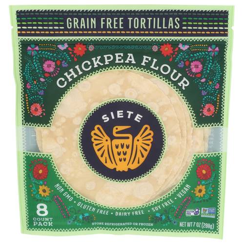 Siete Chickpea Flour Tortillas 8 Count