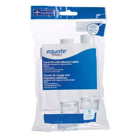 Equate Travel Kit With Adhesive Labels (1 kit)