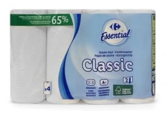 Papel de cocina classic Carrefour Essential 4 rollos.