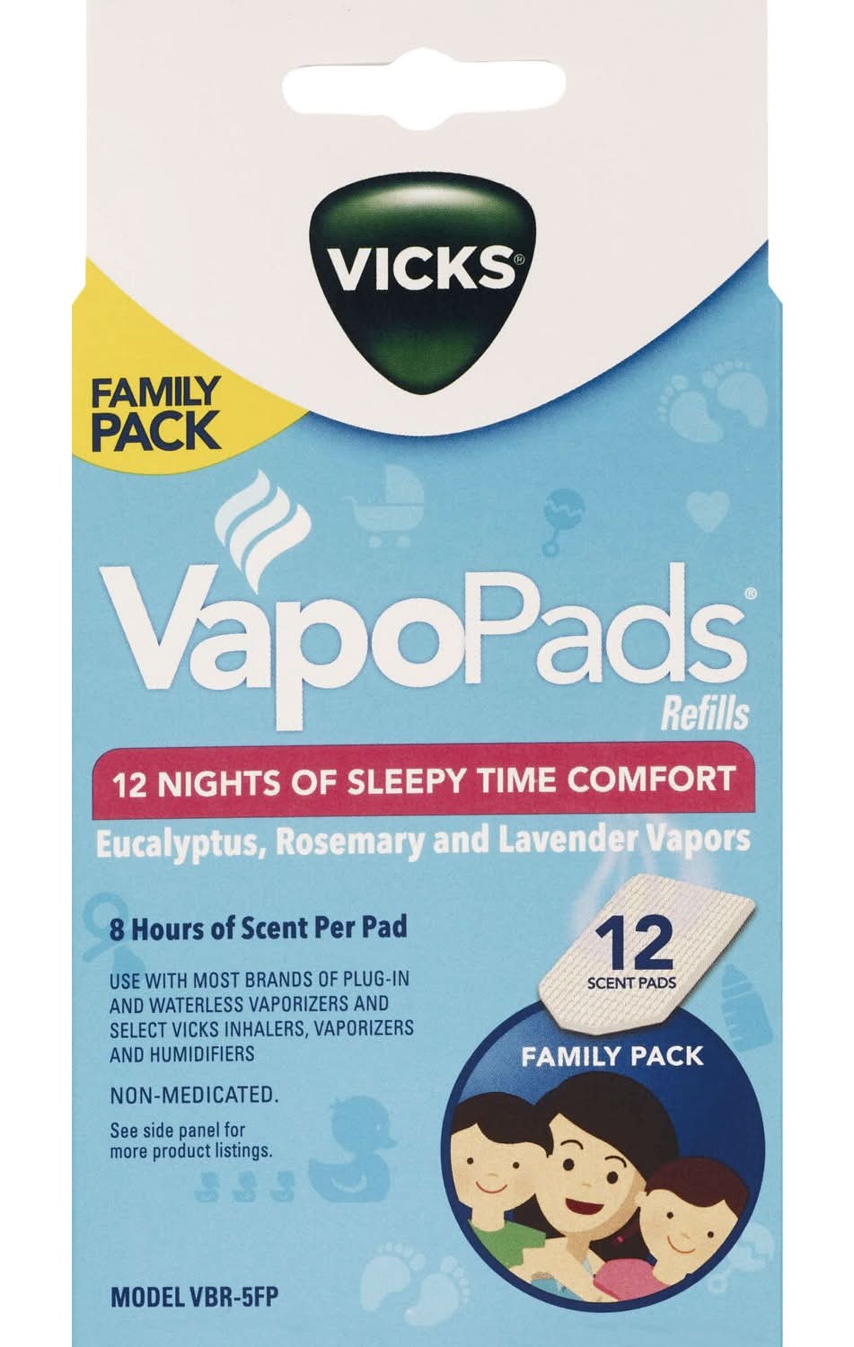 Vicks Vapor Pads Family pack Lavender, Rosemary (1.06 oz)