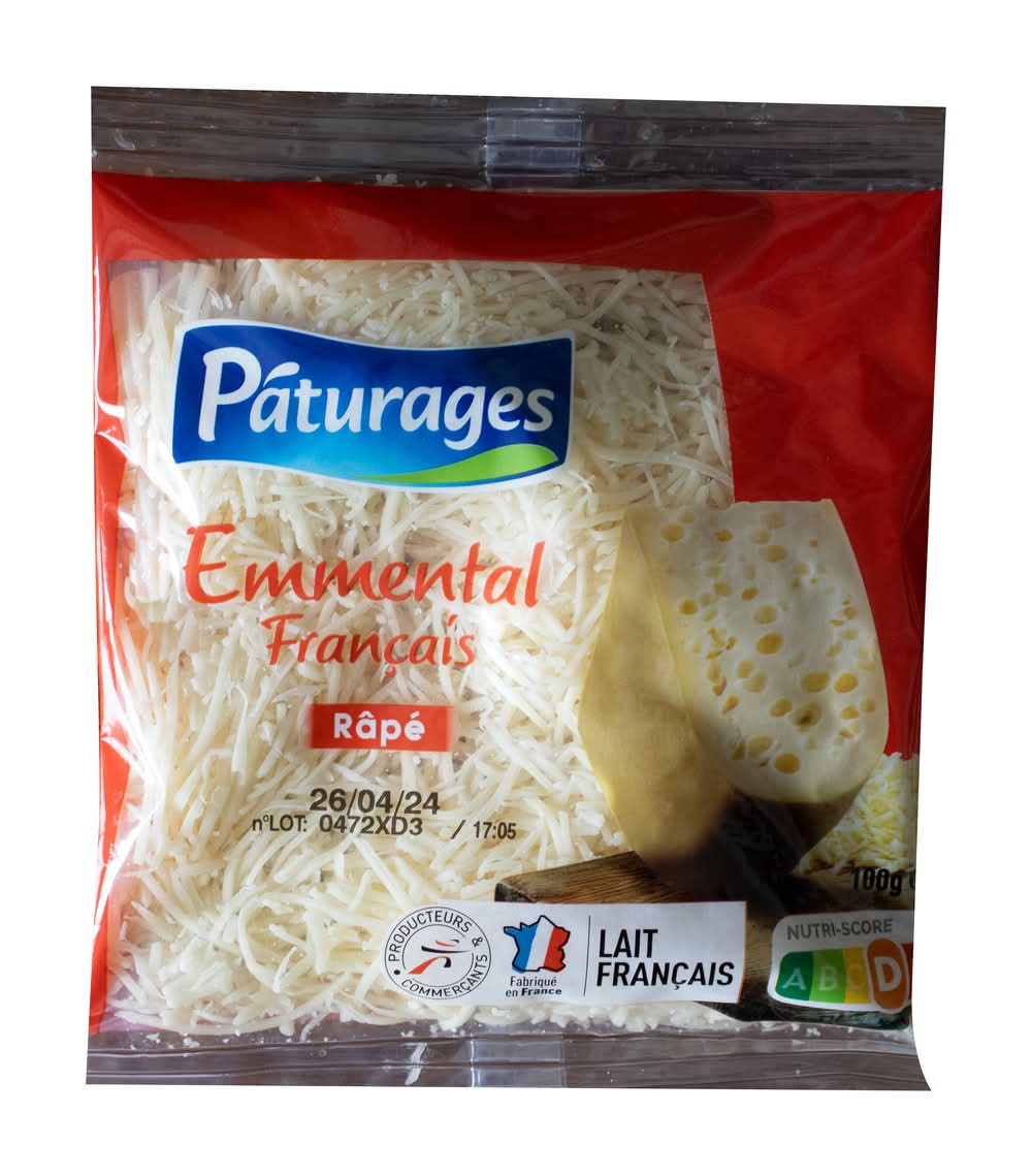 Pâturages - Emmental fromage râpé (100g)