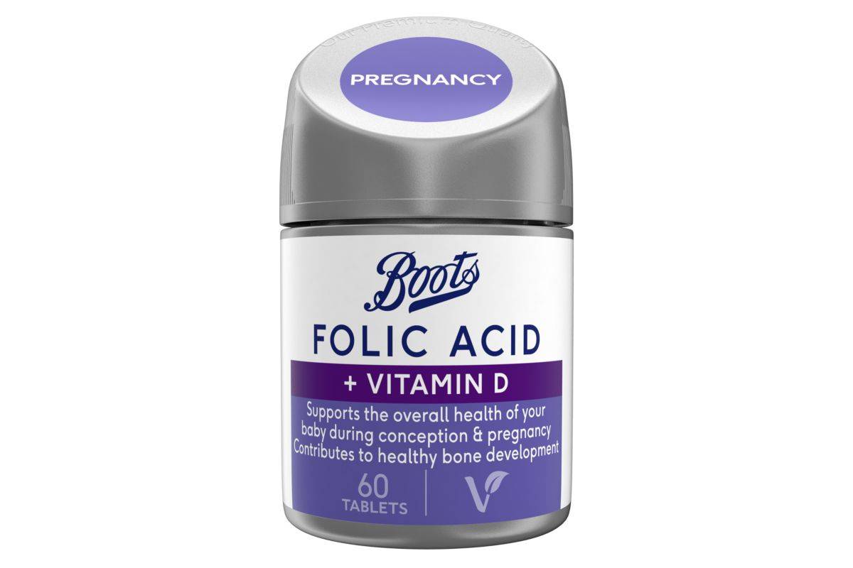 Boots Folic Acid + Vitamin D Tablets (60 pack)