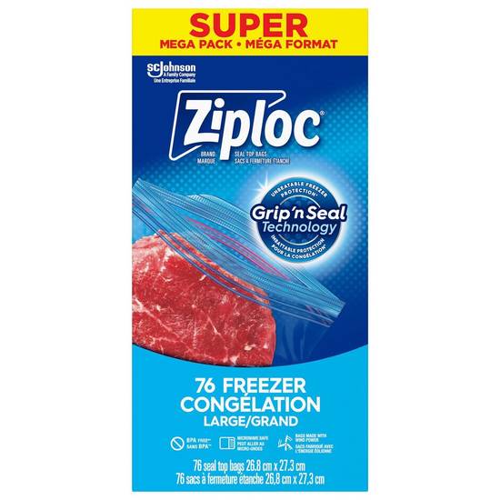 Ziploc Freezer Bags L (76 units)