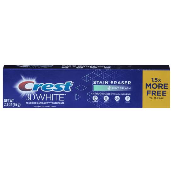 Crest 3d White Stain Eraser Mint Splash Toothpaste | Delivery Near