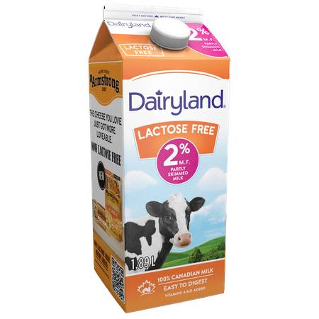 Dairyland Lactose Free 2% Partly Skimmed Milk (1.89 L)