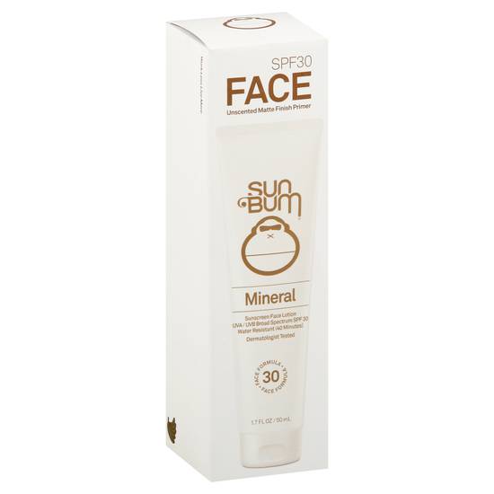 Sun Bum Spf 30 Mineral Sunscreen Face Lotion