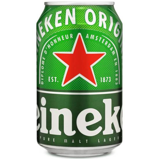 Bière blonde en canette Heineken 33cl