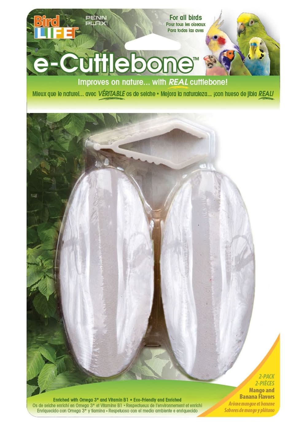 Penn-Plax Natural e-Cuttlebone, 2 pack