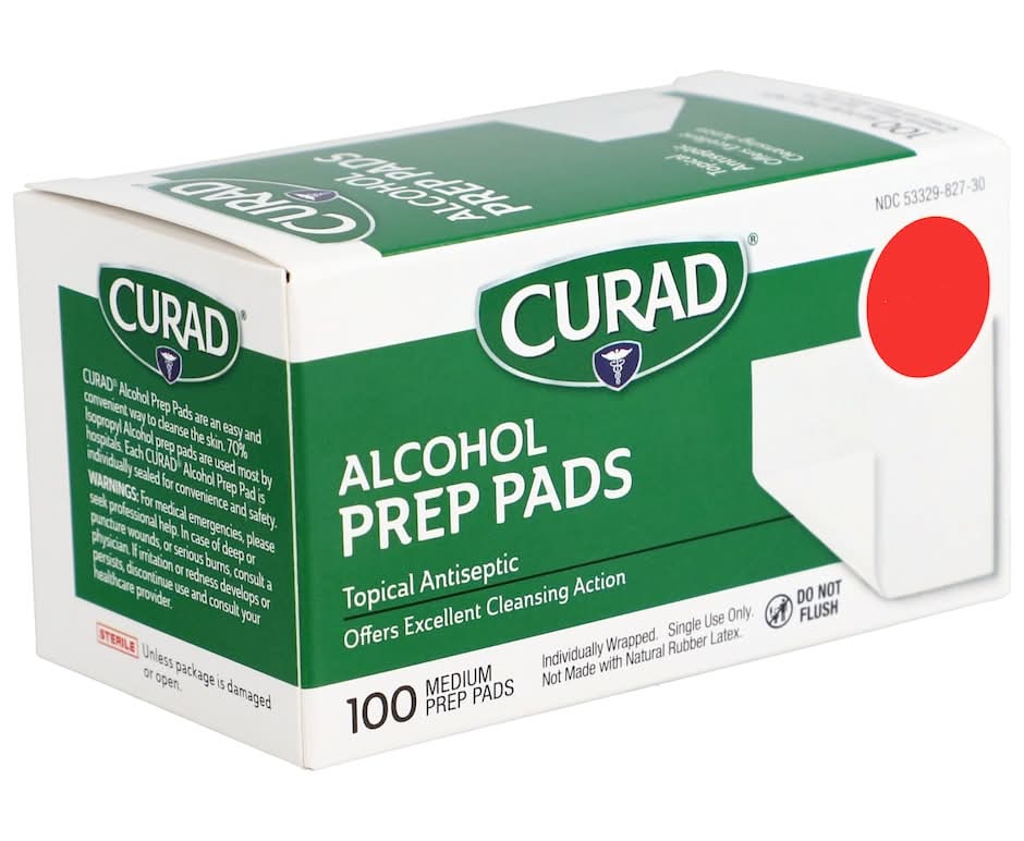 Curad Alcohol Prep Pads, M (100 ct)