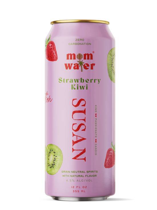 Mom Water Susan Strawberry Kiwi Vodka Water (4x 12oz cans)