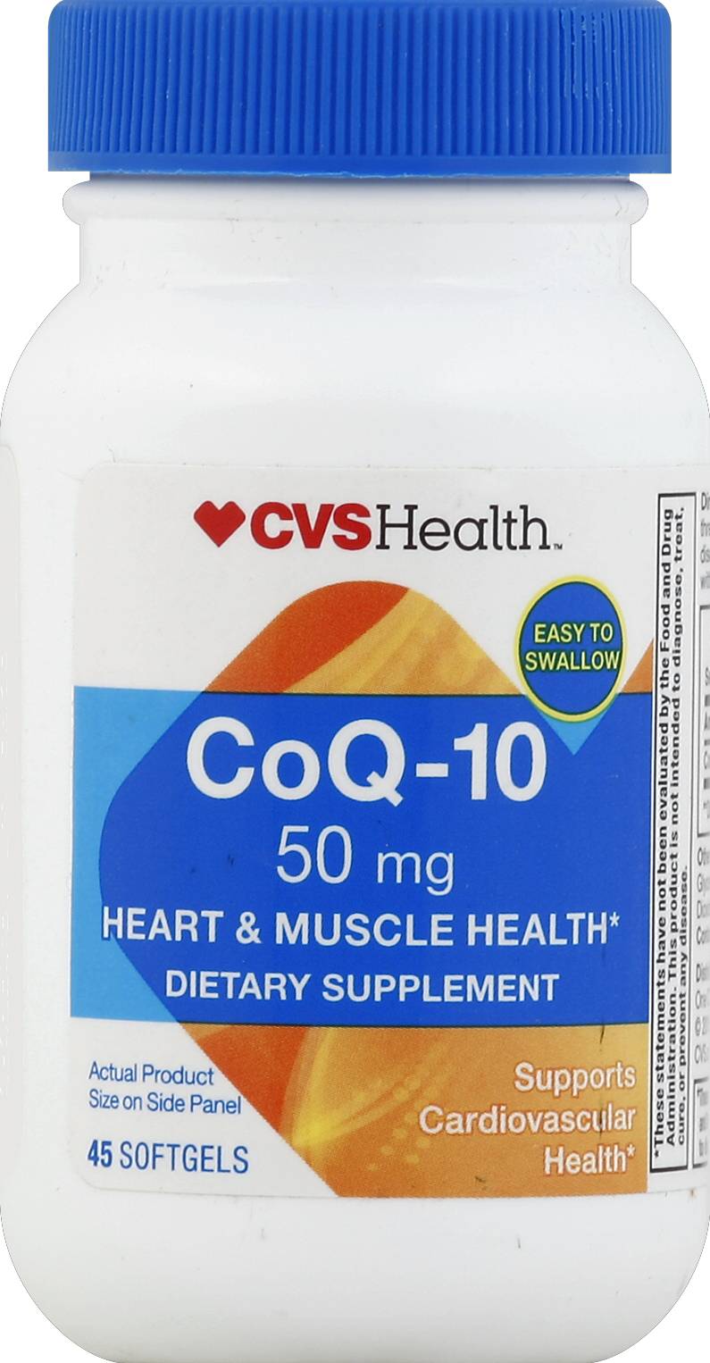 CVS Health Coq-10 50 mg Heart and Muscle Health Dietary Supplement (45 ct)