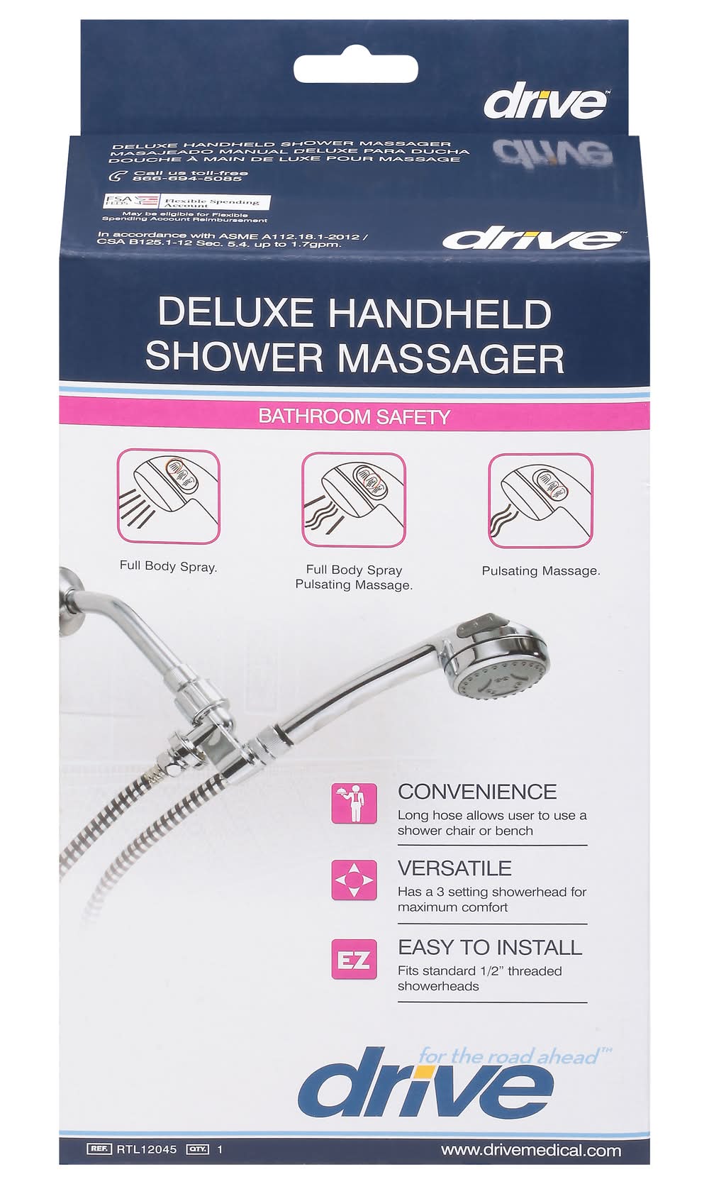 Drive Handheld Shower Massager