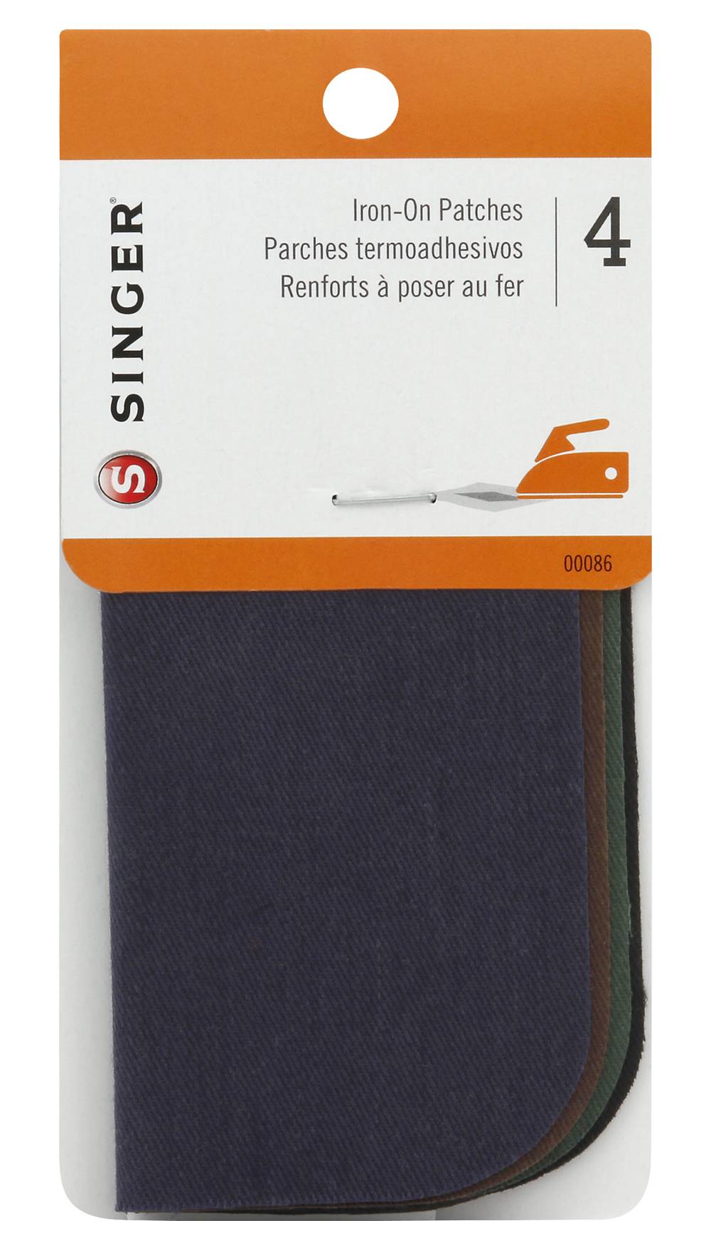 Singer Iron-On Black Patches (1.8 oz)
