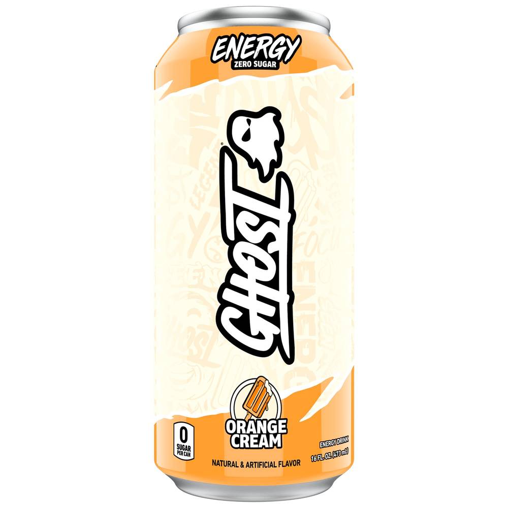 Ghost Zero Sugars Energy Drink, Orange Cream (12 x 16 fl oz)